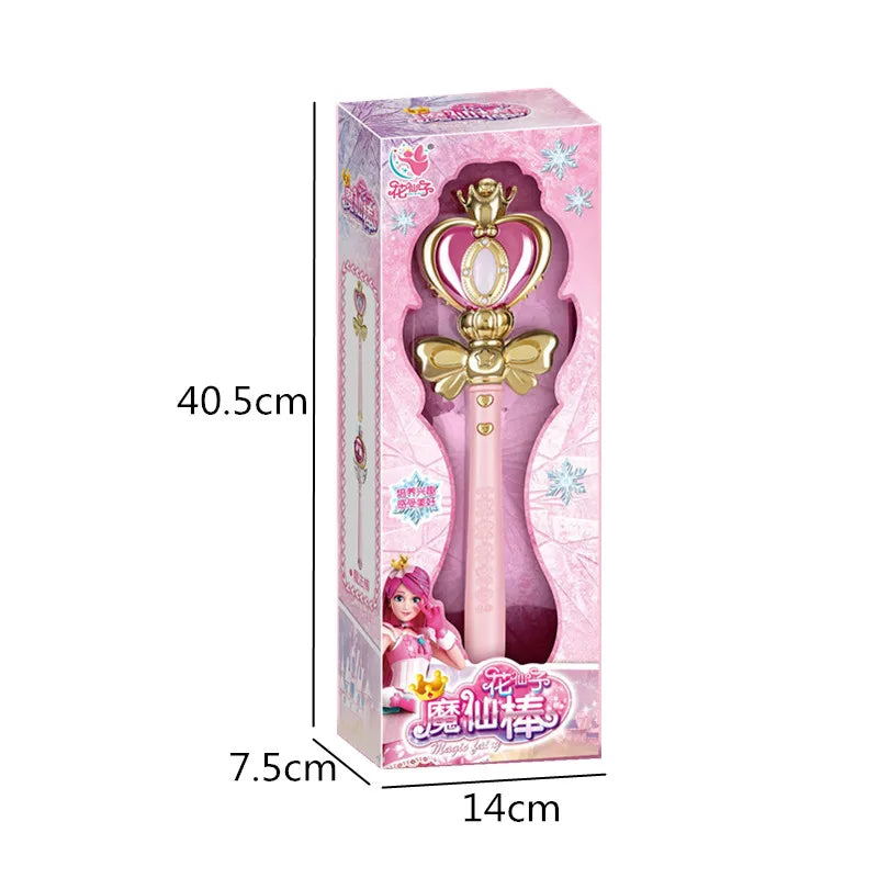 Flower Fairy Glowing Sound Effects Stars Magic Wand Children Magic Fairy Princess Costume Props Dollhouse Party Favor For Girls