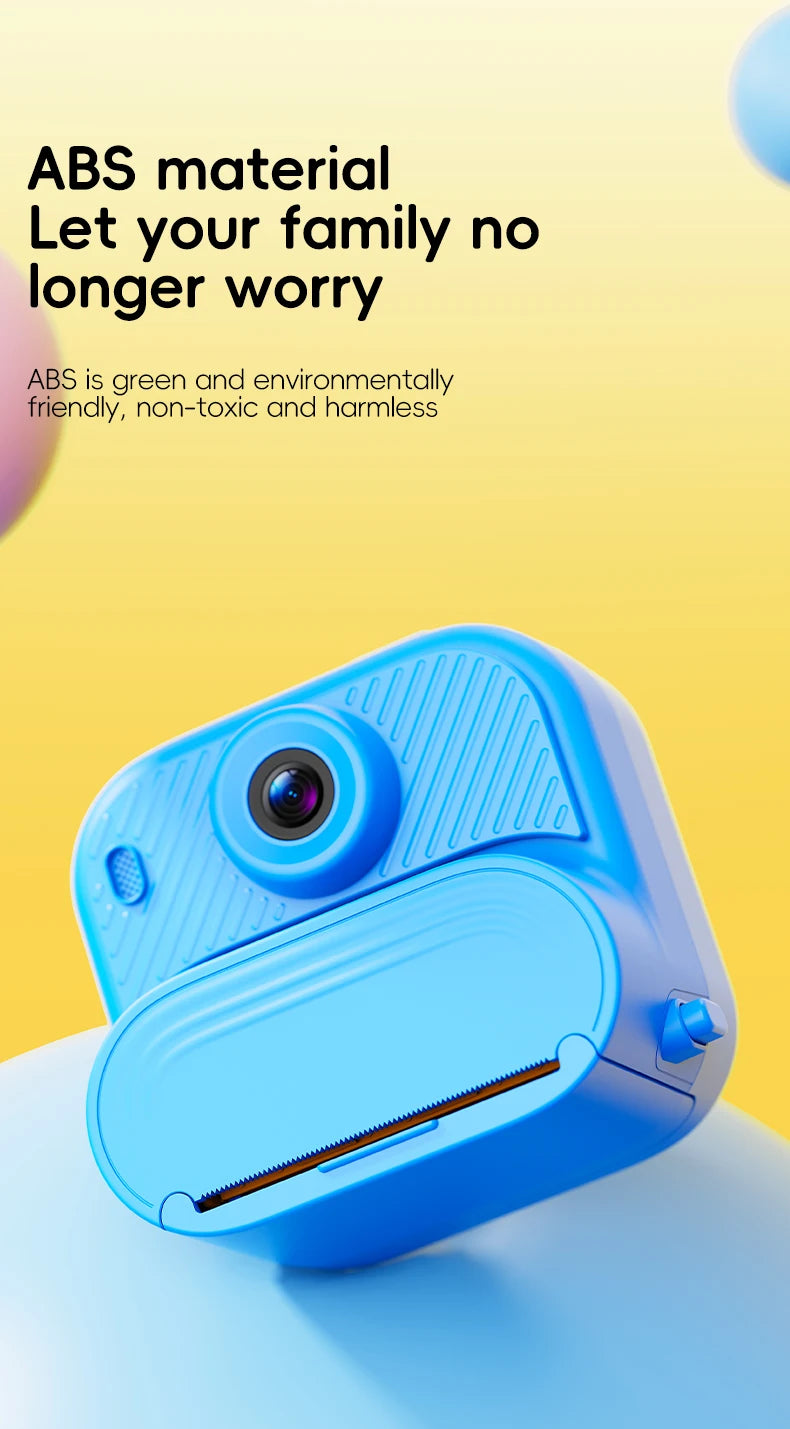 48MP DIY Instant Print Camera for Kids 1080P HD Toddler Camera Ages 3-12 Toy Cameras Christmas Gift Idea with Print Function