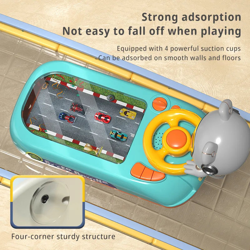 Children's Steering Wheel Driving Toys Vehicle Electronic Simulation Racing Adventure Game Kid Toys Cool Interactive Xmas Gifts