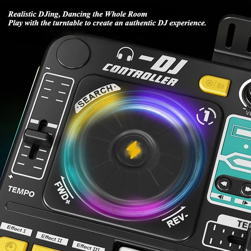 Children Music Toy Simulation Dj Mixer Controller Multifunctional Electronic Organ Dj Player Entertainment Toy Christmas Gifts