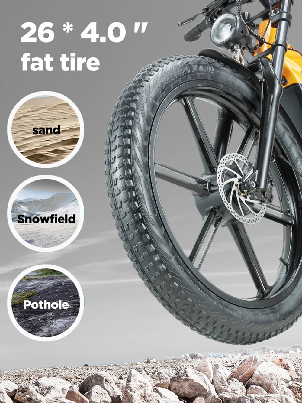 US STOCK RANDRIDE YX80 2000W Dual Motor All-Terrain E-Bike 48V 20Ah Long Range Full Suspension 7-Speed Off-Road Electric Bike