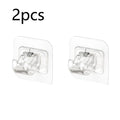 Set of 2/4/8 Self Adhesive Hooks Punch-free Curtain Rod Clip Hook Window Curtains Wall Hanging Holder Household Clamp Fixed Clip