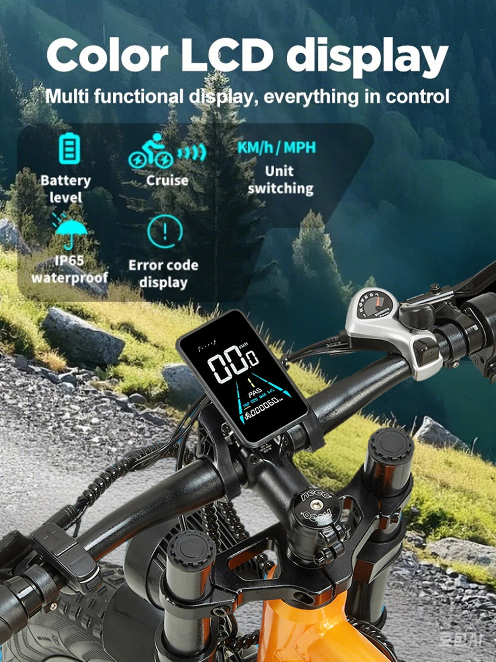 US STOCK RANDRIDE YX80 2000W Dual Motor All-Terrain E-Bike 48V 20Ah Long Range Full Suspension 7-Speed Off-Road Electric Bike