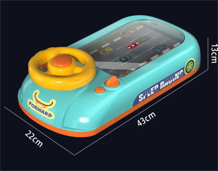 Children's Steering Wheel Driving Toys Vehicle Electronic Simulation Racing Adventure Game Kid Toys Cool Interactive Xmas Gifts