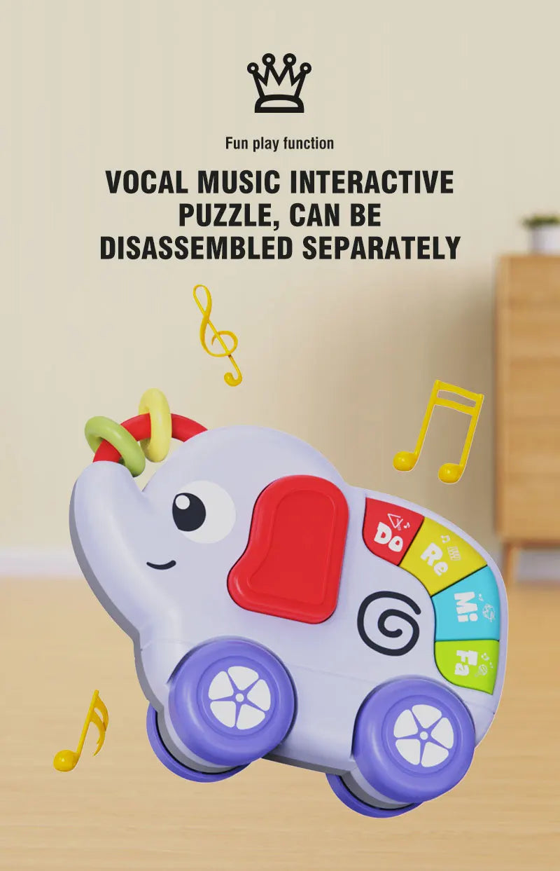 Baby Walker with Music Drawing Board 6-15Months Learning Standing Exercises and Walking Practice Stroller Children Ccartoon Toy