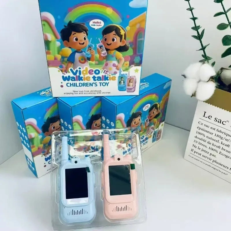 2PC Kids HD-Video Walkie Talkies 3 Styles Intercom USB Charging Indoor Outdoor Child's Toys Birthday Gifts for Boys Girls Age 3+