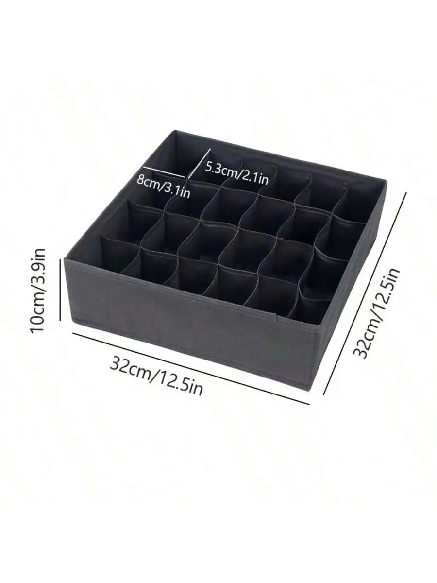 24-Cell Collapsible Organizer For Socks, Underwear, Ties, Accessories