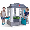 Neat & Tidy Cottage Kids Playhouse, Indoor/Outdoor Playset, Interactive Play with Sounds, Made of Durable Plastic, Customized