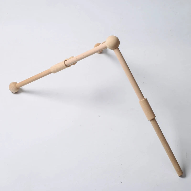 Baby Wooden Gym Frame Rattle Toys Baby Room Decor Newborn Hanging Sensory Toys Foldable Play Gym Frame Kid Holder Bracket Gift