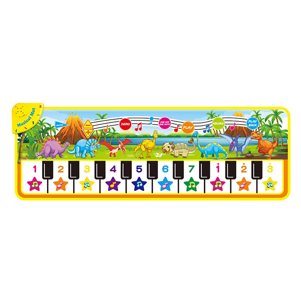 15*43" Baby Toys Waterproof Piano Mat Musical Baby Development Games for 1 Years Activity Gym Baby Play Mat for Boys Girls Gifts