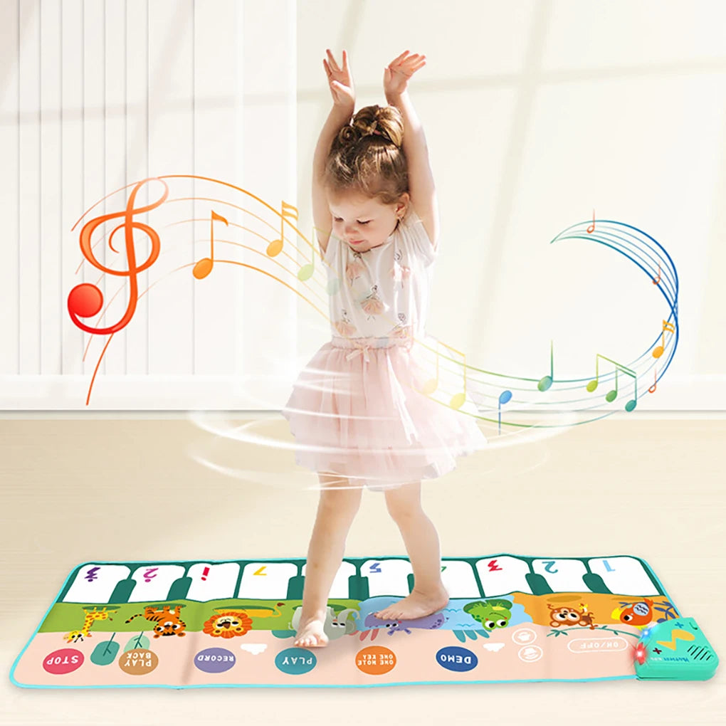 15*43" Baby Toys Waterproof Piano Mat Musical Baby Development Games for 1 Years Activity Gym Baby Play Mat for Boys Girls Gifts