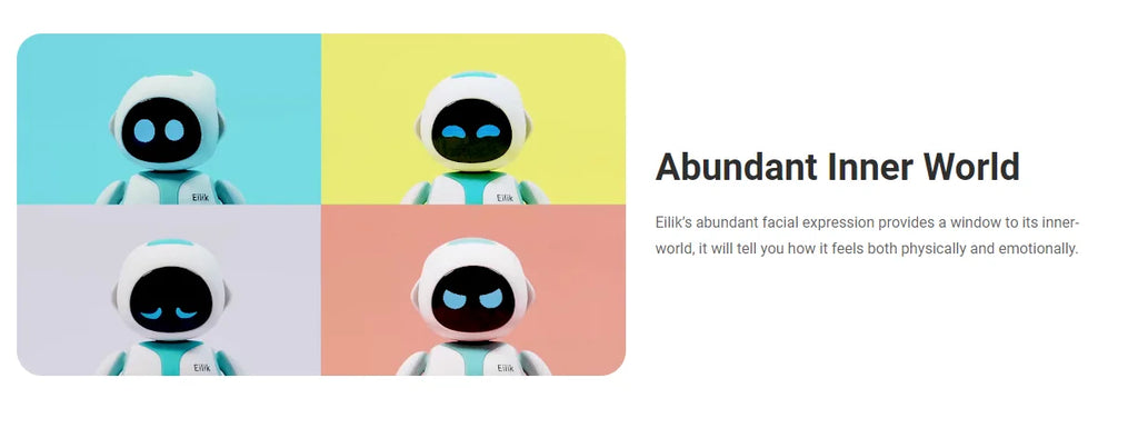 Eilik Smart Robot Pet Toy AI Emotional Intelligent Companion Pets Robot Touch Intractive Desktop Toys Children Adult Fun Gifts