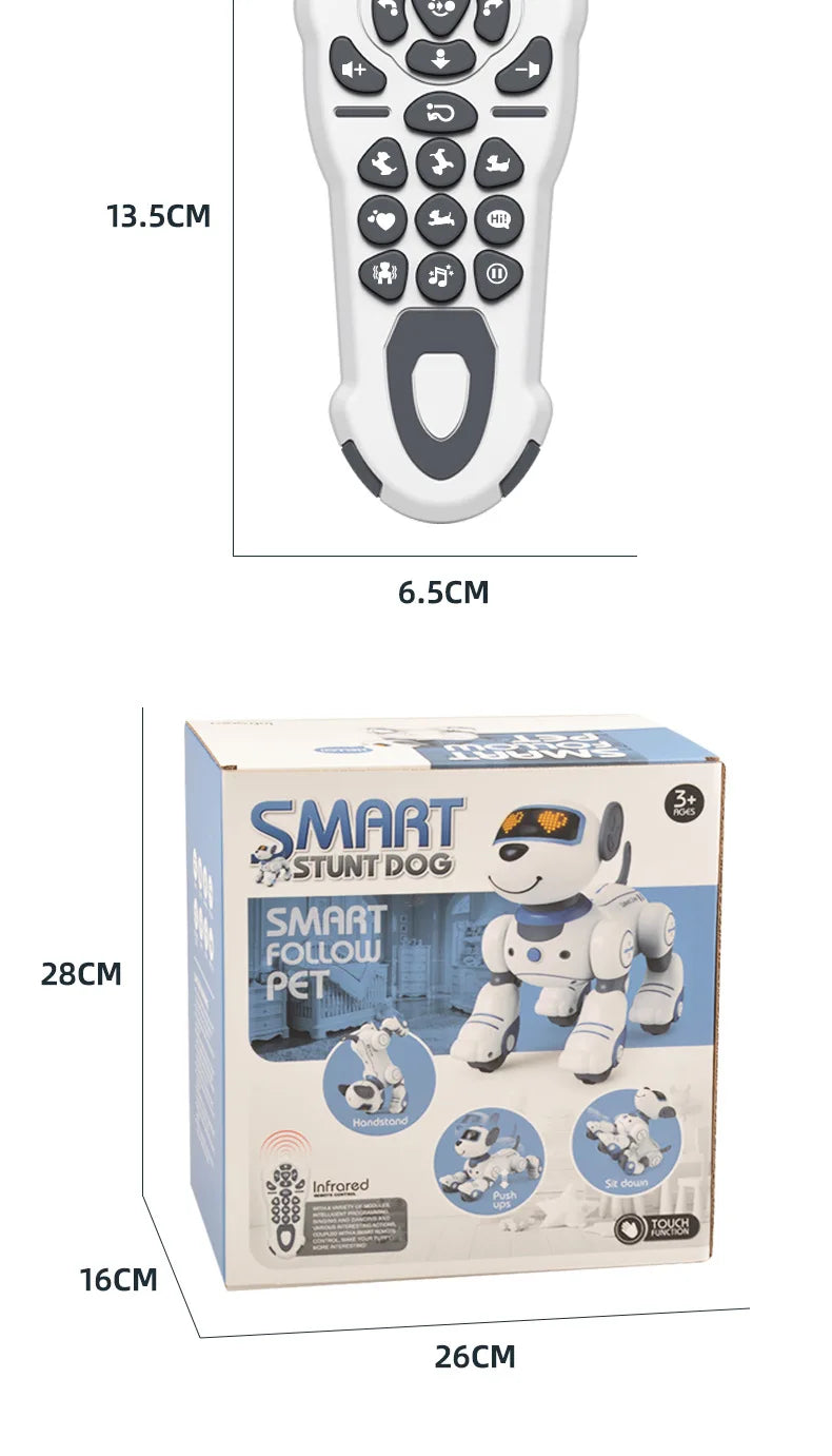 Smart Robotic Dog Toy: Voice Control, Programmable Stunt Tricks, Touch Sensing, Music & Dance, Gift for Boys Kids
