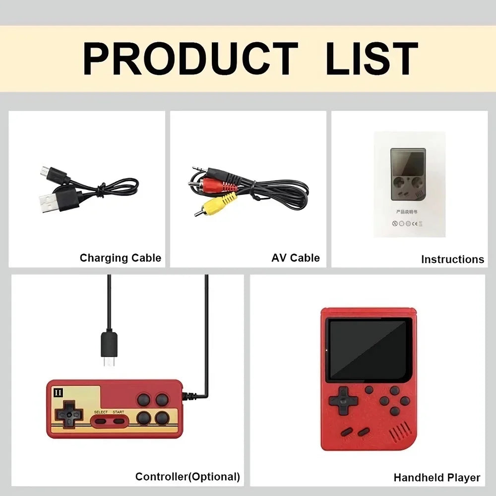 Classic Retro Video Pocket Games Console Lcd Screen Built-in 400 Handheld Or Gamepad Mini Game Player for Boy Christmas Gift