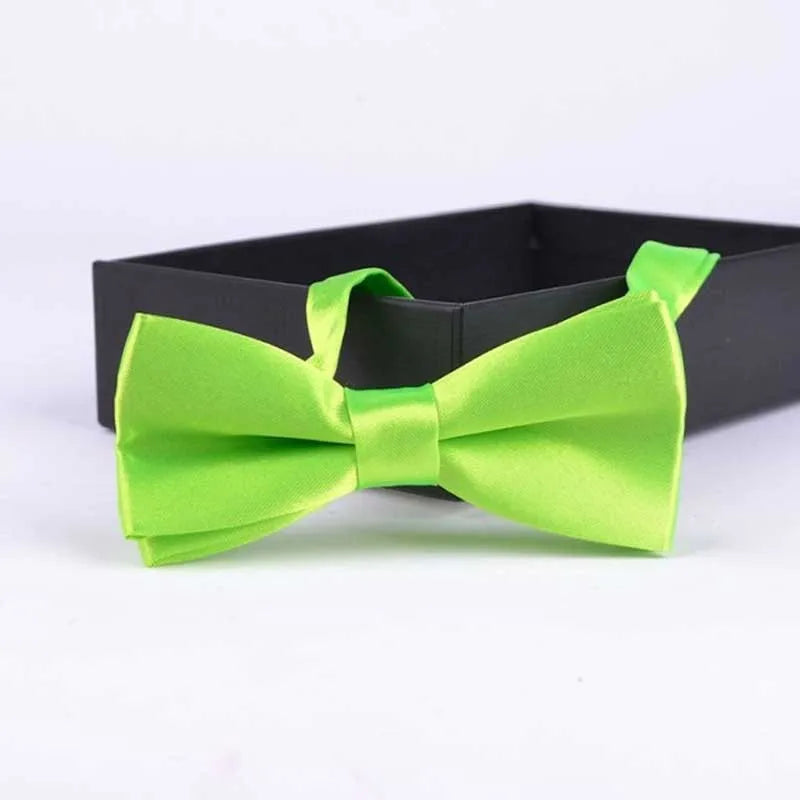 Classic Kids Bowtie Boys Grils Baby Children Bow Tie Fashion Solid Color Mint Green Red Black White  Butterfly Gravata