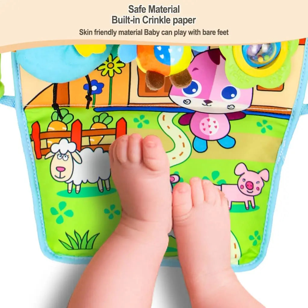 Baby Car Seat Toys for Babies 0 12 Months Kick Play Activity Center Spiral Plush Hanging Toys for Car Seat Stroller Crib Rattle