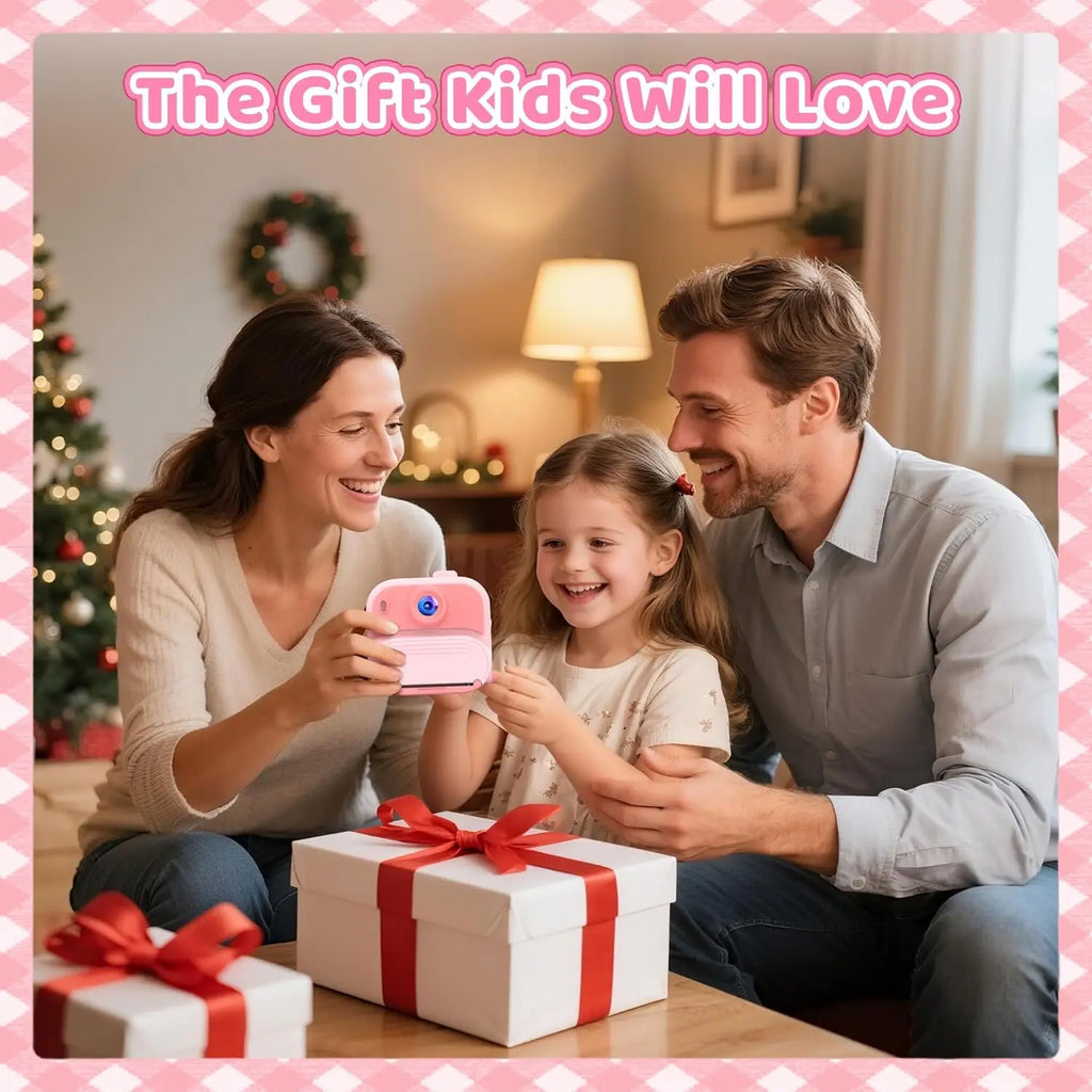 48MP DIY Instant Print Camera for Kids 1080P HD Toddler Camera Ages 3-12 Toy Cameras Christmas Gift Idea with Print Function