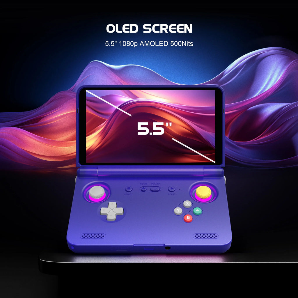 Retroid Pocket Flip2 Handheld Game Console 5.5'' AMOLED Screen Video Output MTK Snapdragon Processor Fans Cooling Fast Charging