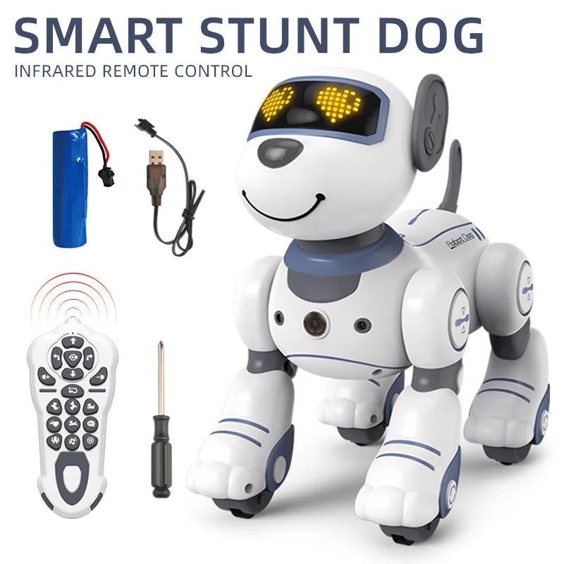 Smart Robotic Dog Toy: Voice Control, Programmable Stunt Tricks, Touch Sensing, Music & Dance, Gift for Boys Kids