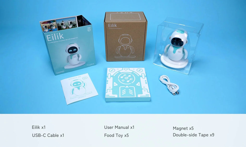 Eilik Smart Robot Pet Toy AI Emotional Intelligent Companion Pets Robot Touch Intractive Desktop Toys Children Adult Fun Gifts