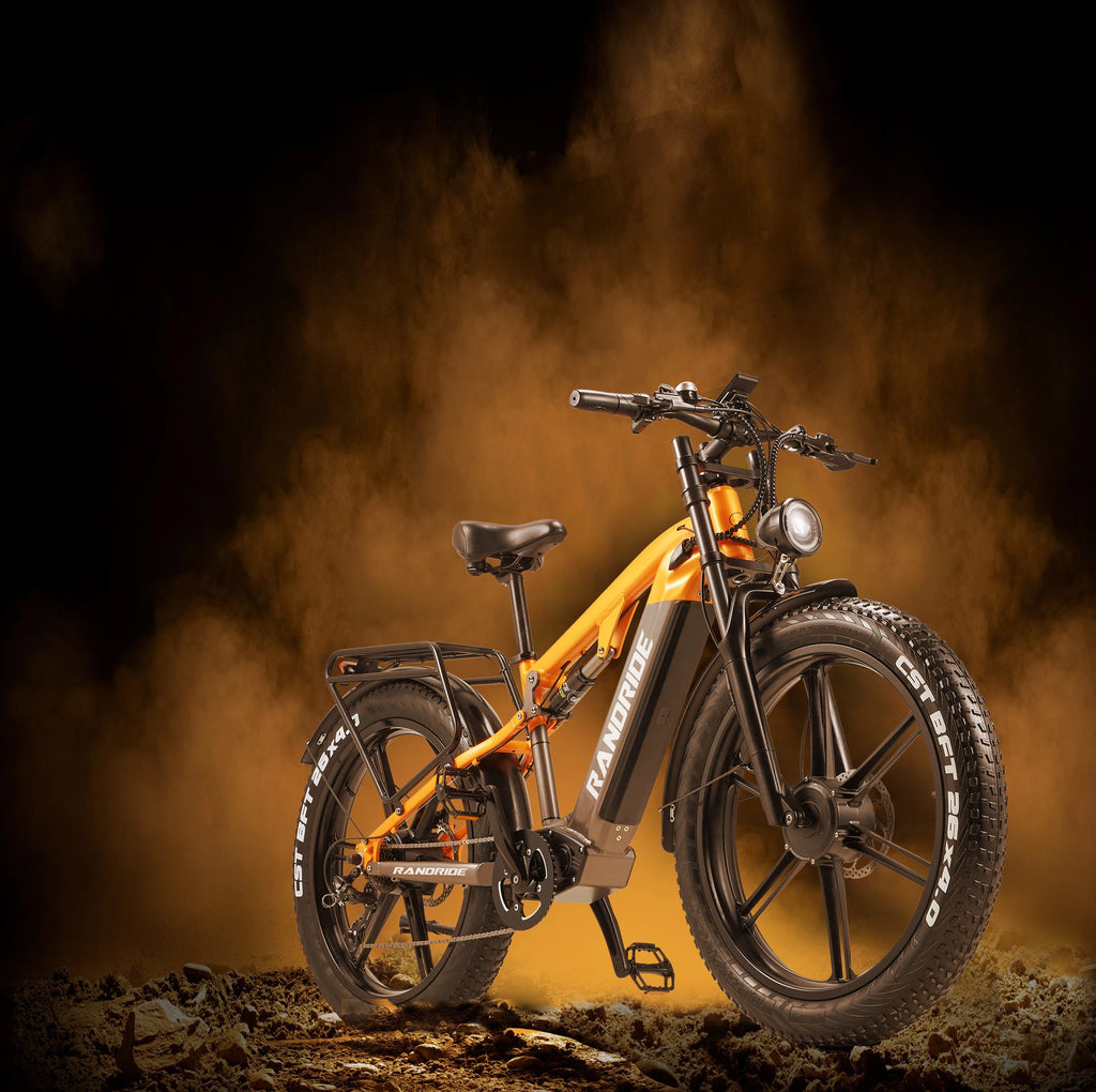 US STOCK RANDRIDE YX80 2000W Dual Motor All-Terrain E-Bike 48V 20Ah Long Range Full Suspension 7-Speed Off-Road Electric Bike