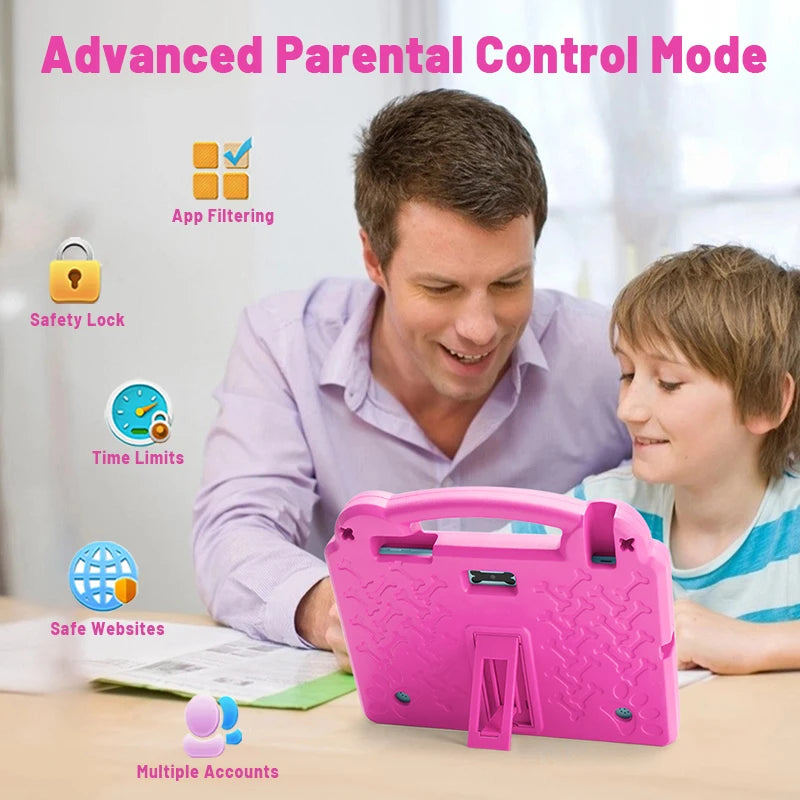 ANRY R16Pro Kids Tablet 10 Inch Android 15 Tablet 8GB(3+5GB) 64GB ROM Dual Camera Learning Education Tablet PC Gift for Children
