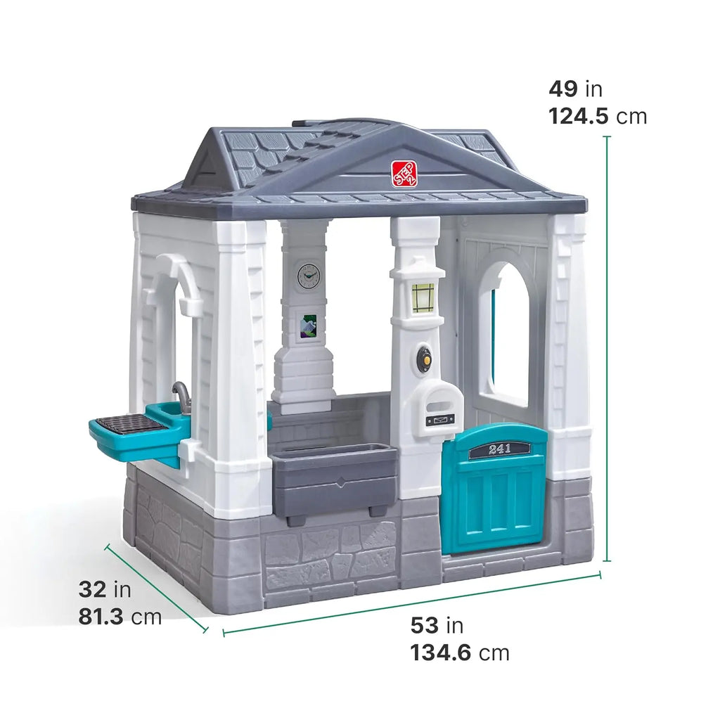 Neat & Tidy Cottage Kids Playhouse, Indoor/Outdoor Playset, Interactive Play with Sounds, Made of Durable Plastic, Customized