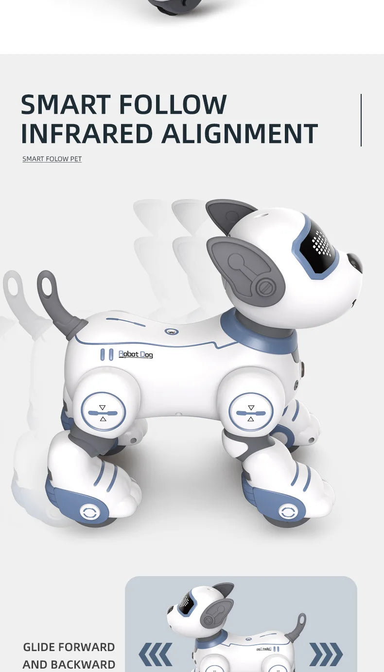 Smart Robotic Dog Toy: Voice Control, Programmable Stunt Tricks, Touch Sensing, Music & Dance, Gift for Boys Kids