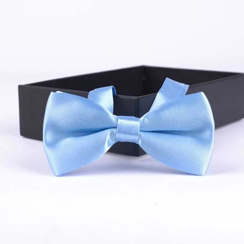 Classic Kids Bowtie Boys Grils Baby Children Bow Tie Fashion Solid Color Mint Green Red Black White  Butterfly Gravata