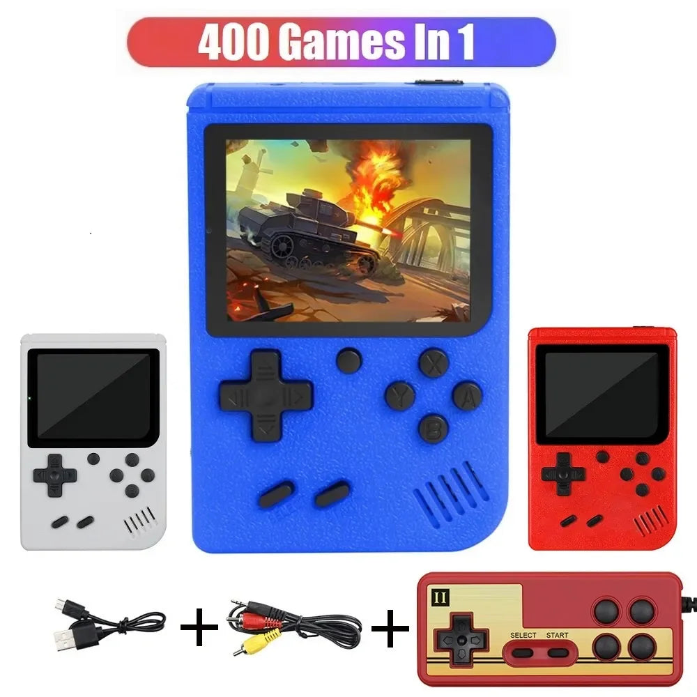 Classic Retro Video Pocket Games Console Lcd Screen Built-in 400 Handheld Or Gamepad Mini Game Player for Boy Christmas Gift