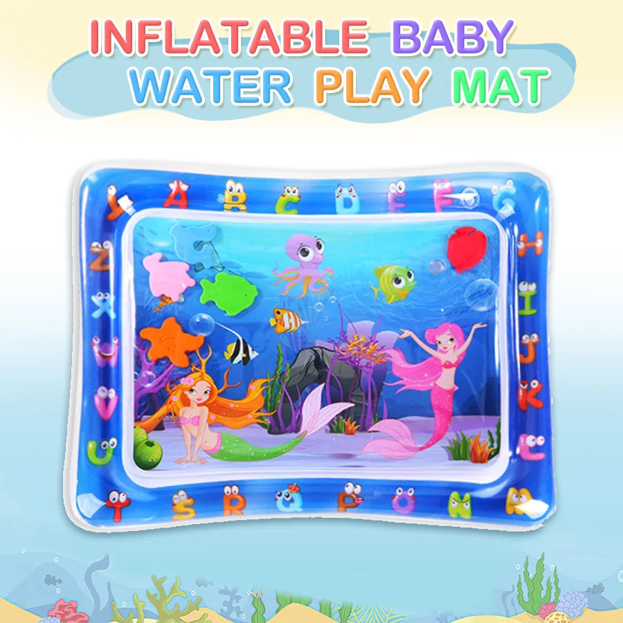 Baby Water Play Mat Inflatable Cushion PVC Infant Tummy Time Toddler Water Pad For Kids Early Education Developing Activity Toys