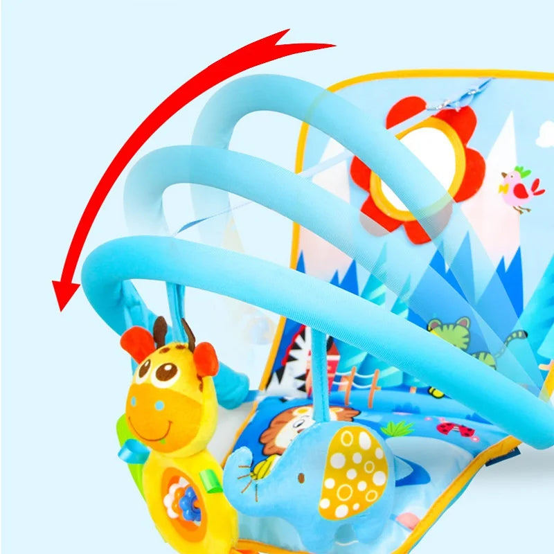 Baby Car Seat Toys for Babies 0 12 Months Kick Play Activity Center Spiral Plush Hanging Toys for Car Seat Stroller Crib Rattle