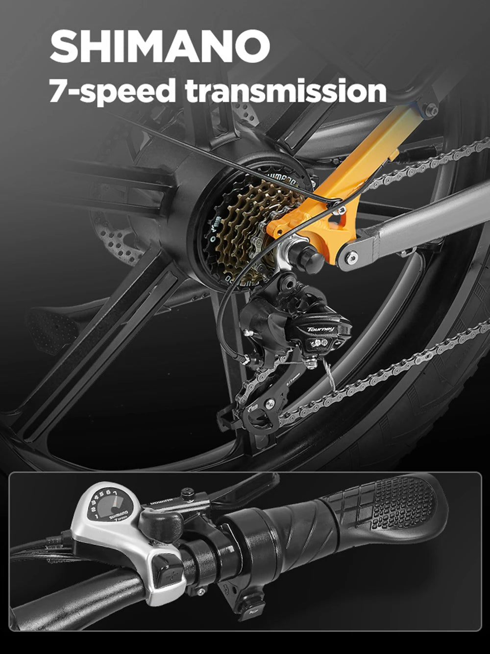 US STOCK RANDRIDE YX80 2000W Dual Motor All-Terrain E-Bike 48V 20Ah Long Range Full Suspension 7-Speed Off-Road Electric Bike