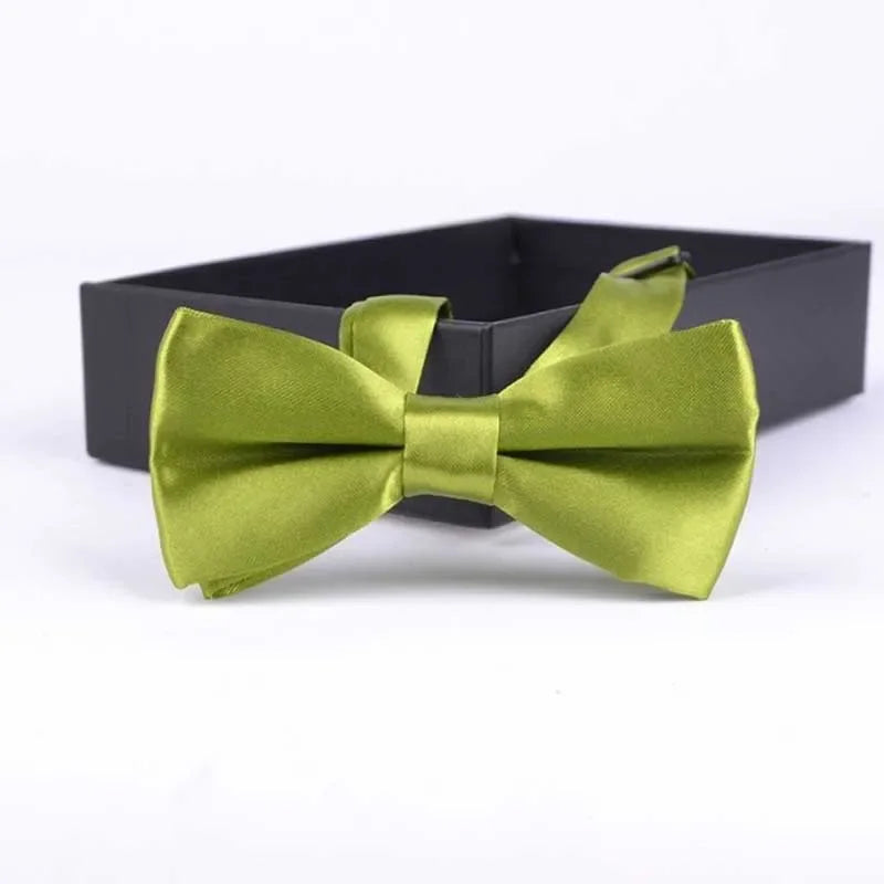 Classic Kids Bowtie Boys Grils Baby Children Bow Tie Fashion Solid Color Mint Green Red Black White  Butterfly Gravata