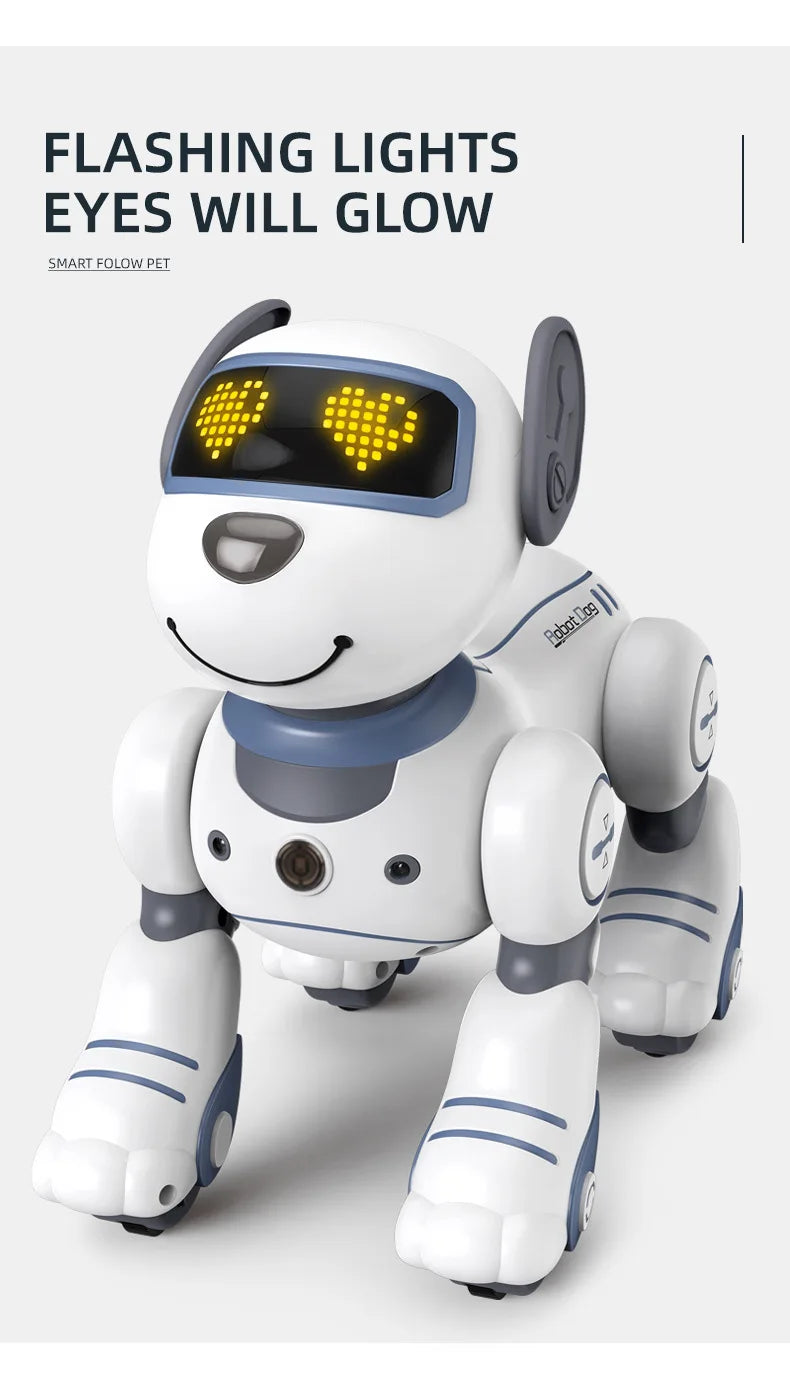 Smart Robotic Dog Toy: Voice Control, Programmable Stunt Tricks, Touch Sensing, Music & Dance, Gift for Boys Kids
