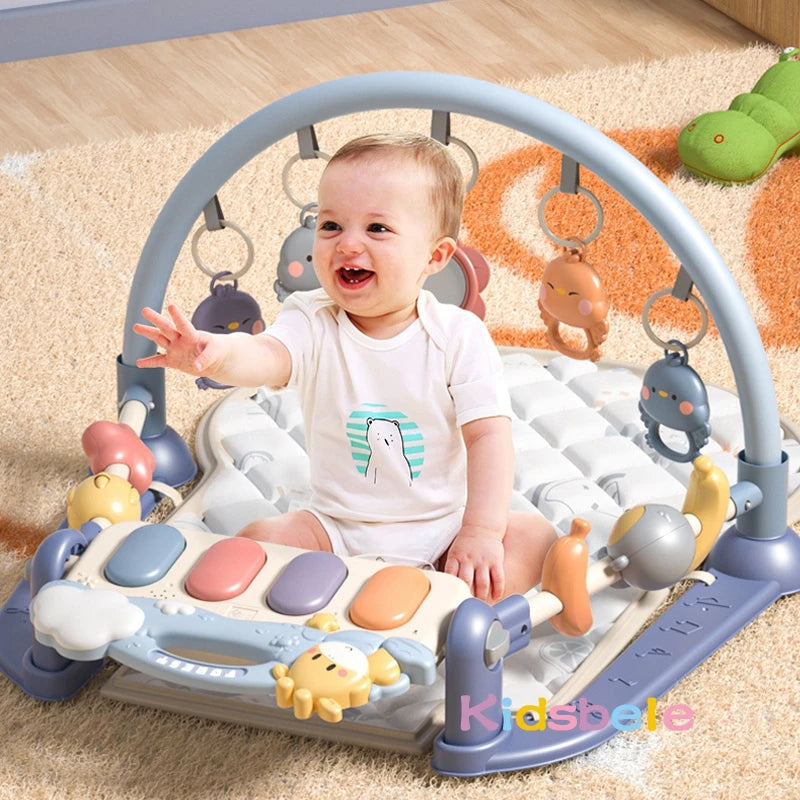 Baby Music Play Mats Piano Gym Newborn Toys Infant Playmat Learning Education Toys 0 12 Months Tummy Time Crawling Mat Carpet