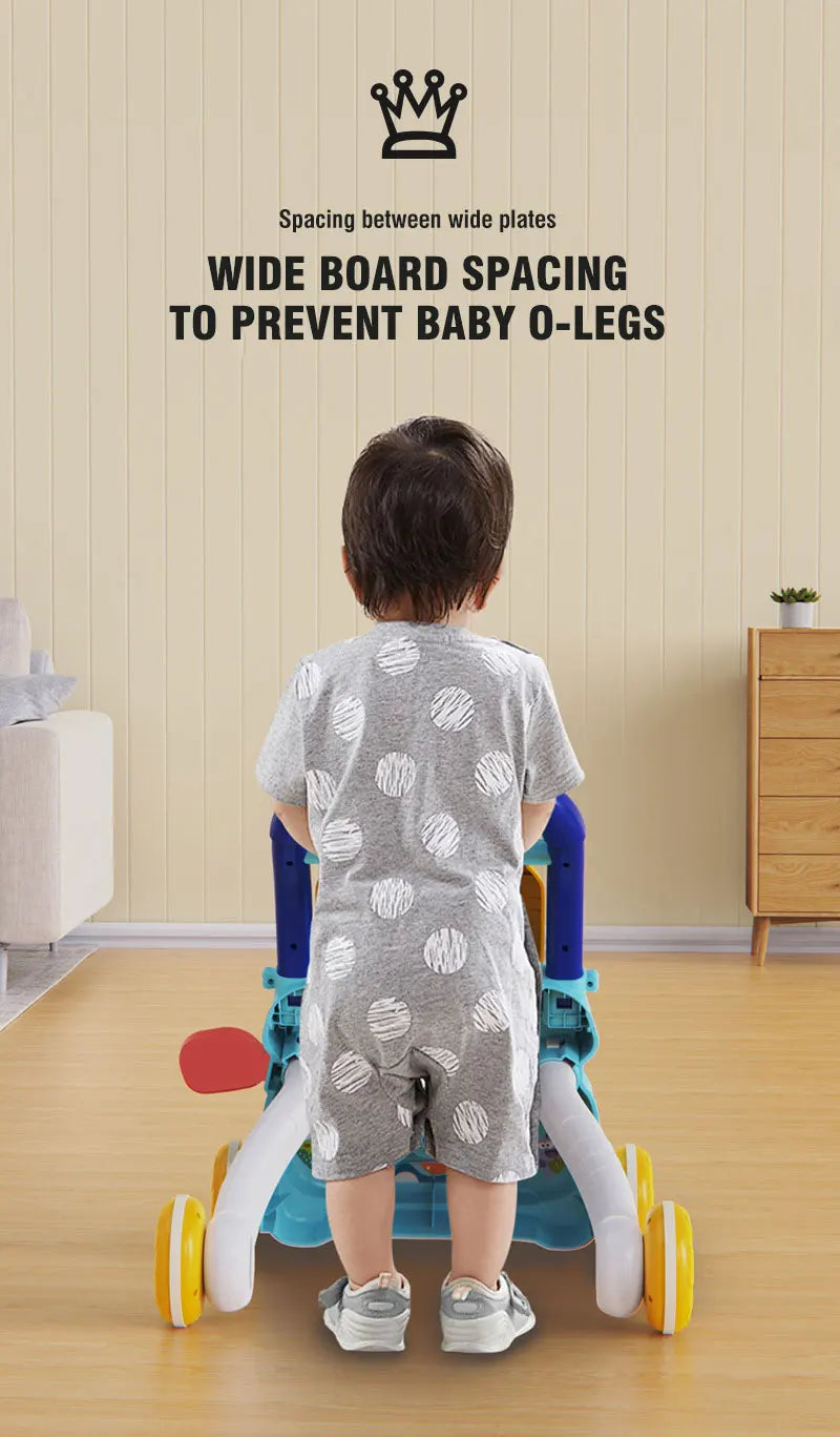 Baby Walker with Music Drawing Board 6-15Months Learning Standing Exercises and Walking Practice Stroller Children Ccartoon Toy