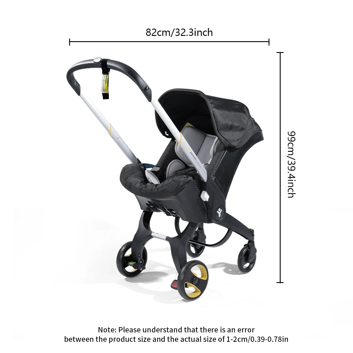 Push & Go! Reversible Baby Stroller | Easy One-Hand Fold & Compact Travel Design | Portable with Adjustable Sunshade - The Ultim