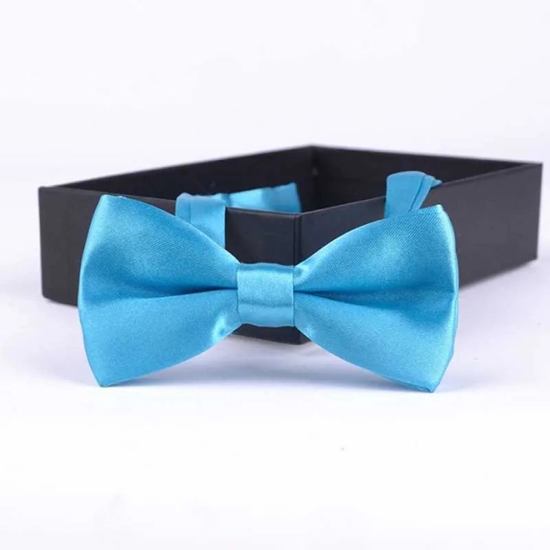Classic Kids Bowtie Boys Grils Baby Children Bow Tie Fashion Solid Color Mint Green Red Black White  Butterfly Gravata