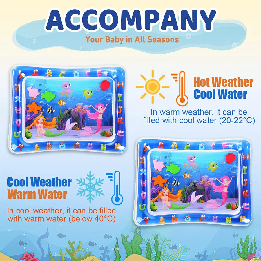Baby Water Play Mat Inflatable Cushion PVC Infant Tummy Time Toddler Water Pad For Kids Early Education Developing Activity Toys