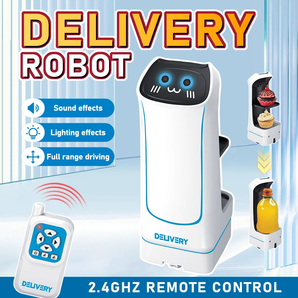 Electric Food Delivery Robots Novel Remote-controlled Car Toys Small Item Transportation Games Funny Surprisest Birthday Gifts