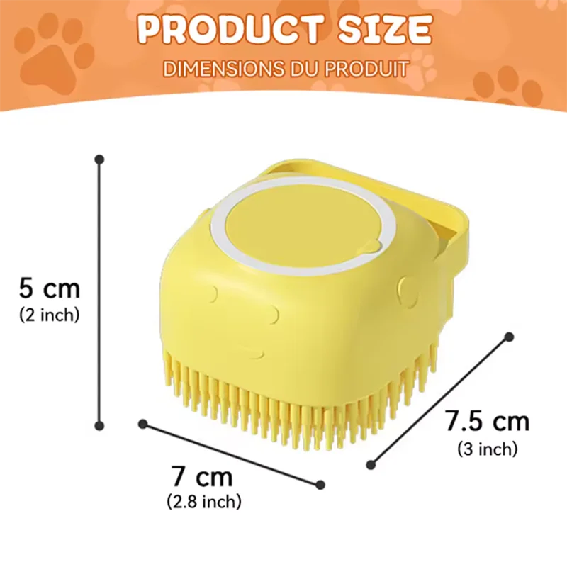 New pet bath massage brush bathroom multifunctional dog cat soft safety silicone pet bath accessories dog cat tools