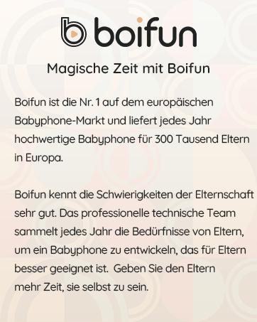 Boifun 3.2 Inch Digital LCD Screen Wireless Baby Monitor with Camera,  Surveillance with  VOX, Night Vision,Temperature Monitor